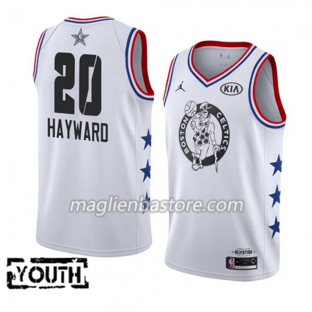 Maglia Boston Celtics Gordon Hayward 20 2019 All-Star Jordan Brand Bianco Swingman - Bambino